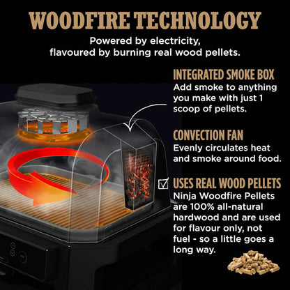 Woodfire Pro Connect XL Electric BBQ Grill & Smoker with Stand & Cover