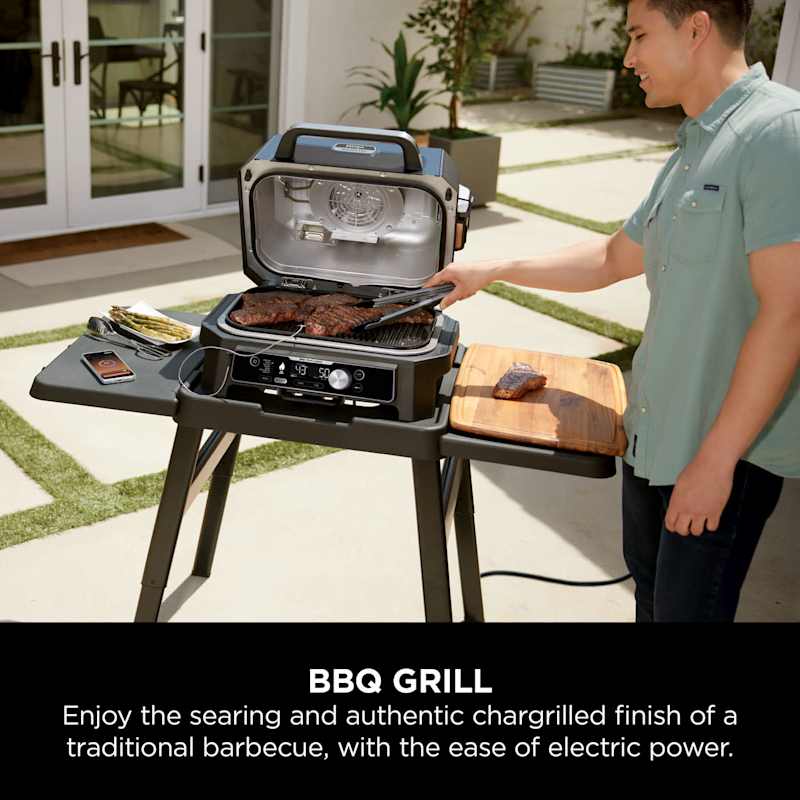 Woodfire Pro Connect XL Electric BBQ Grill & Smoker with Stand & Cover